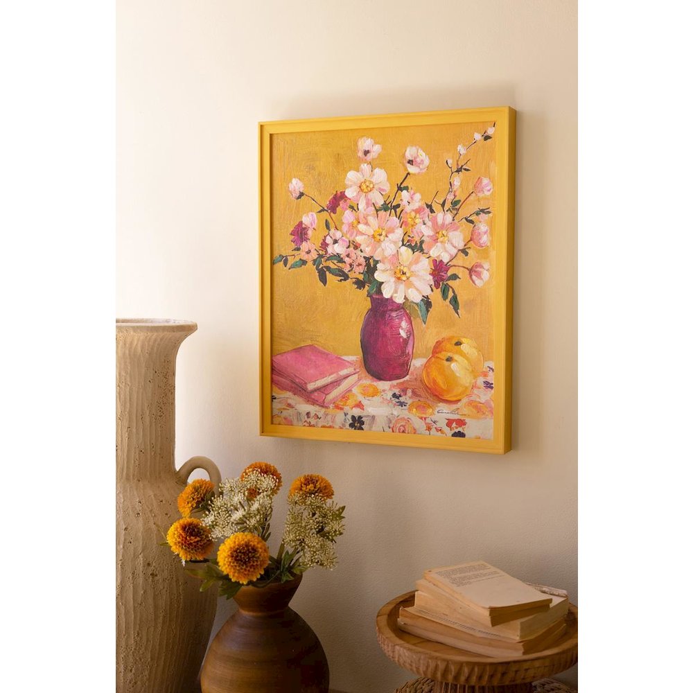 Yellow Framed Still Life Painting