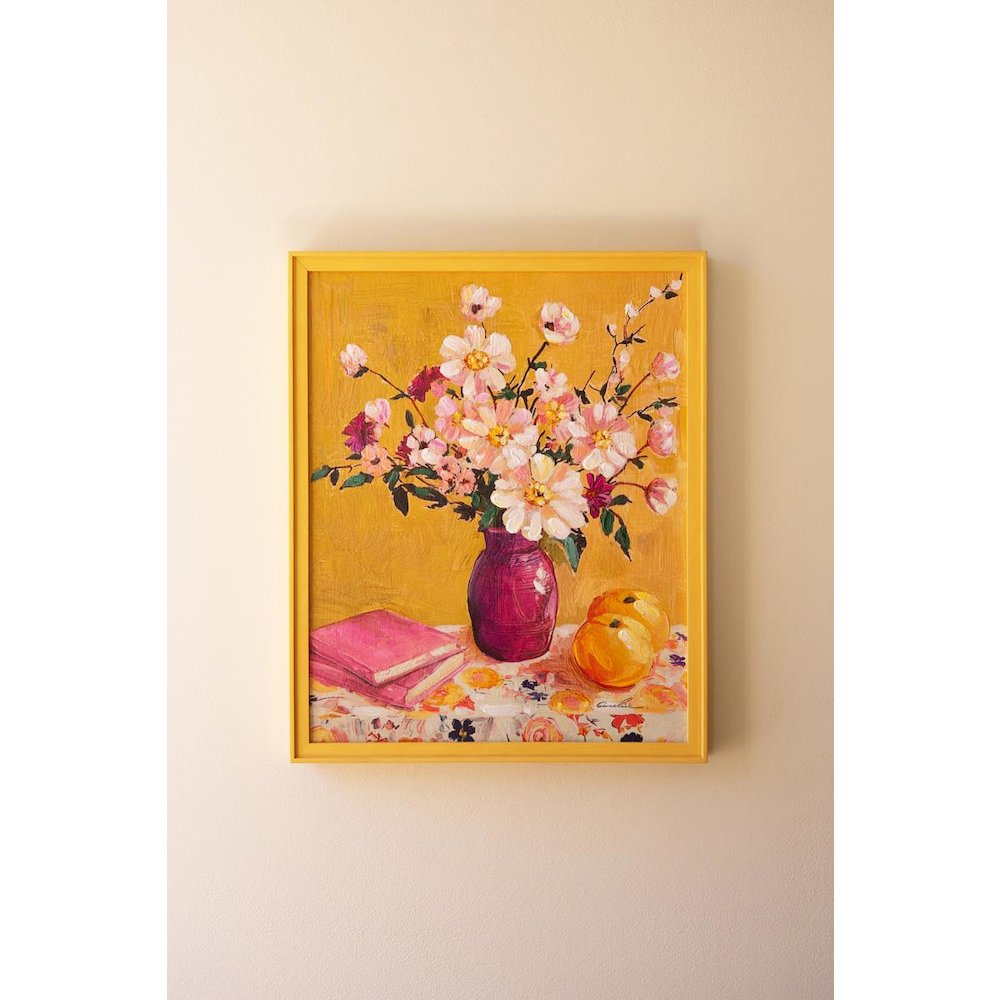 Yellow Framed Still Life Painting