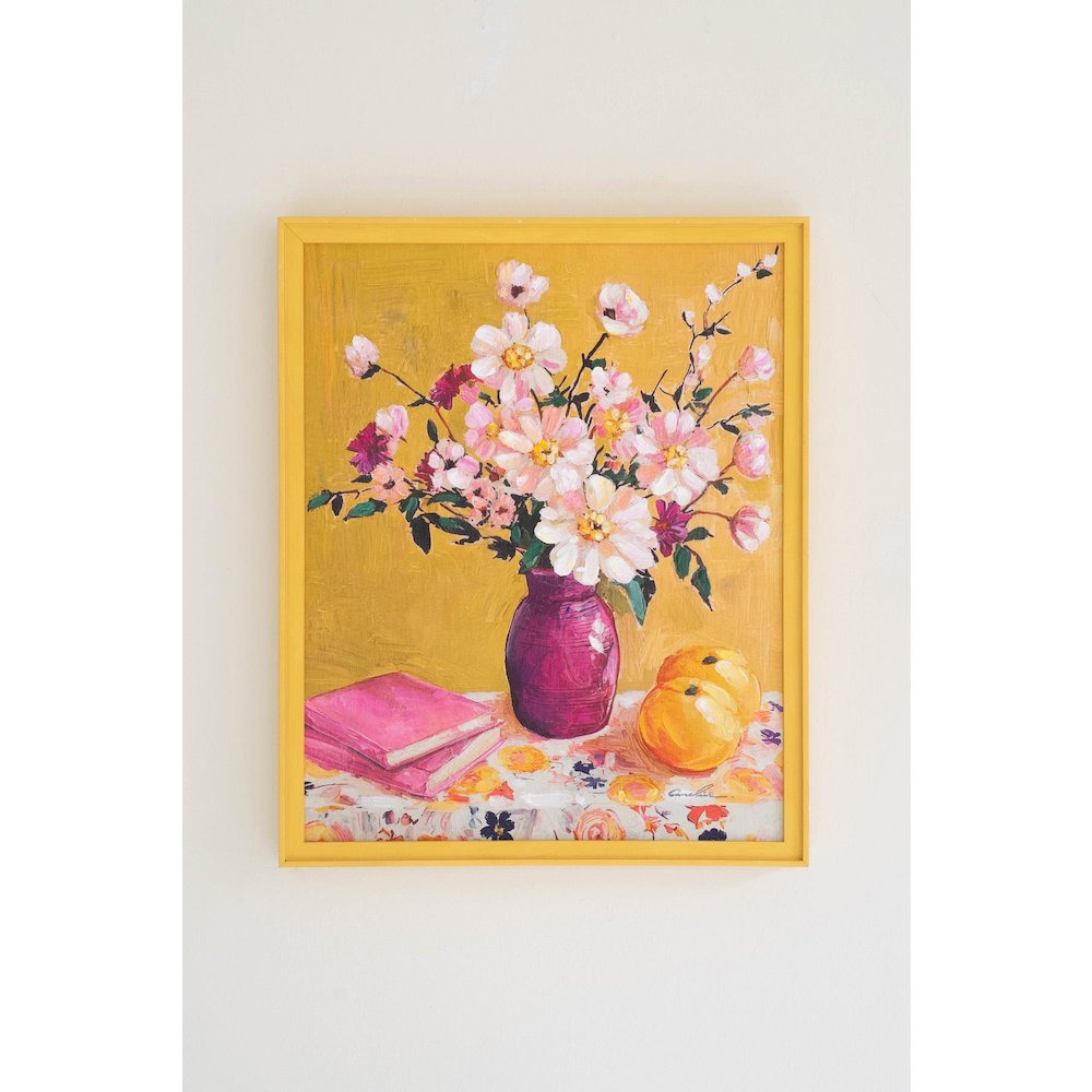 Yellow Framed Still Life Painting