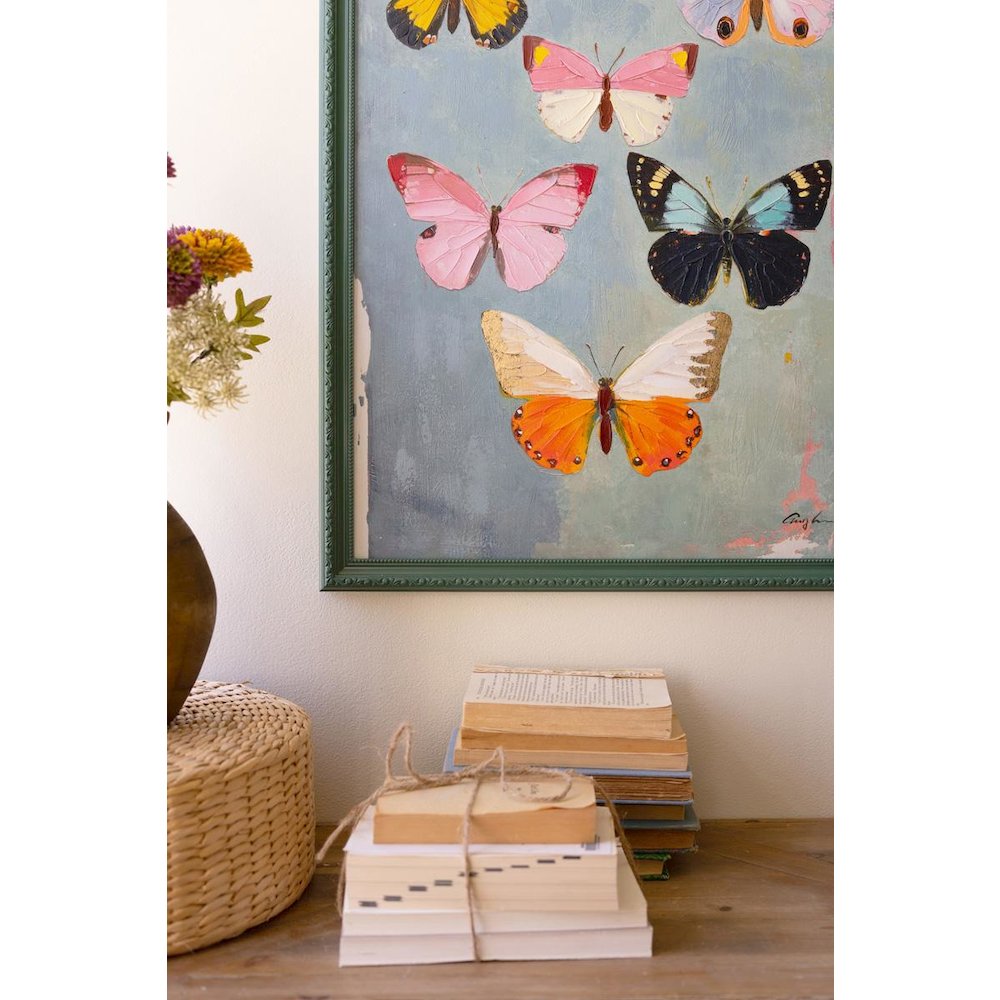 Framed Butterfly Painting