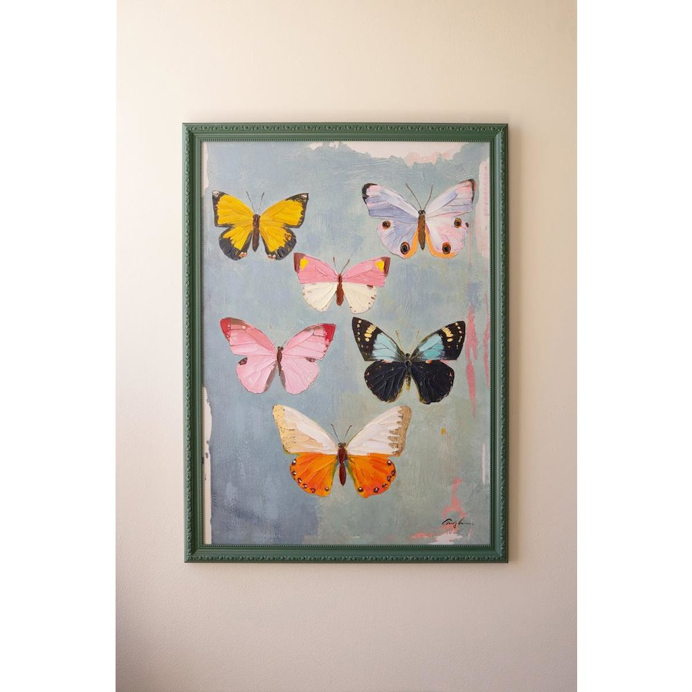 Framed Butterfly Painting