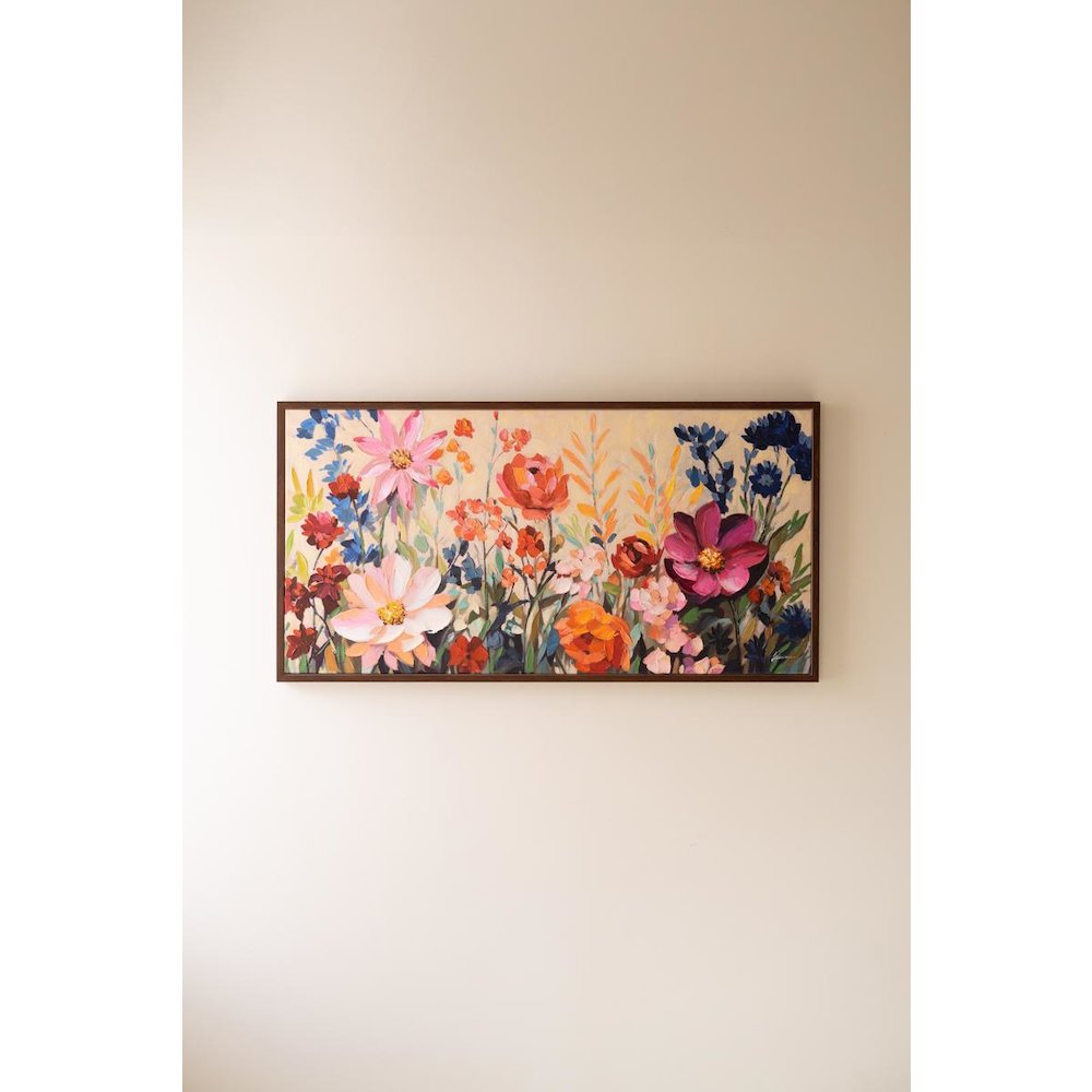 Framed Wild Flowers Painting