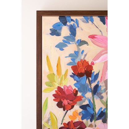 Framed Wild Flowers Painting