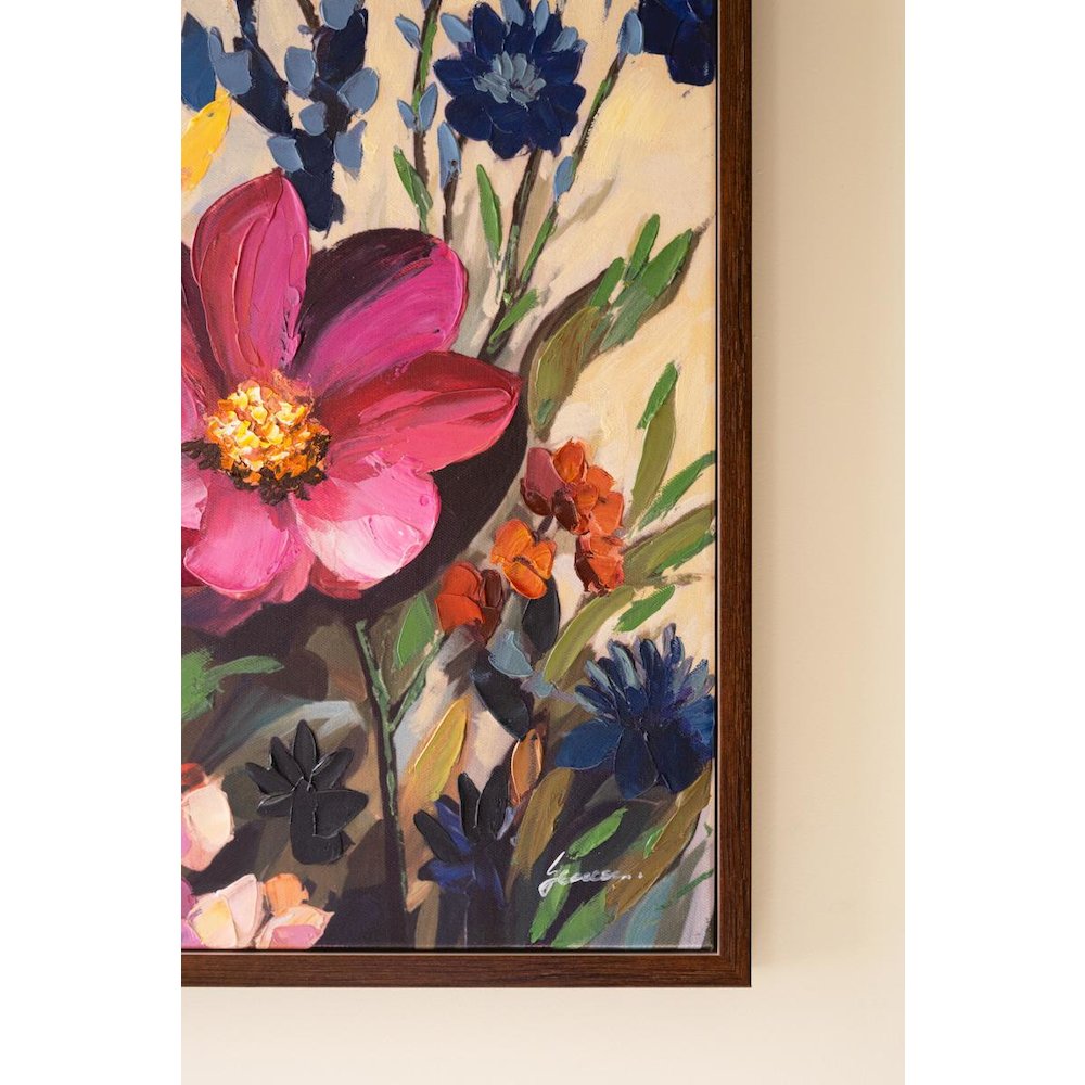 Framed Wild Flowers Painting