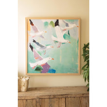 Framed Seagulls Painting
