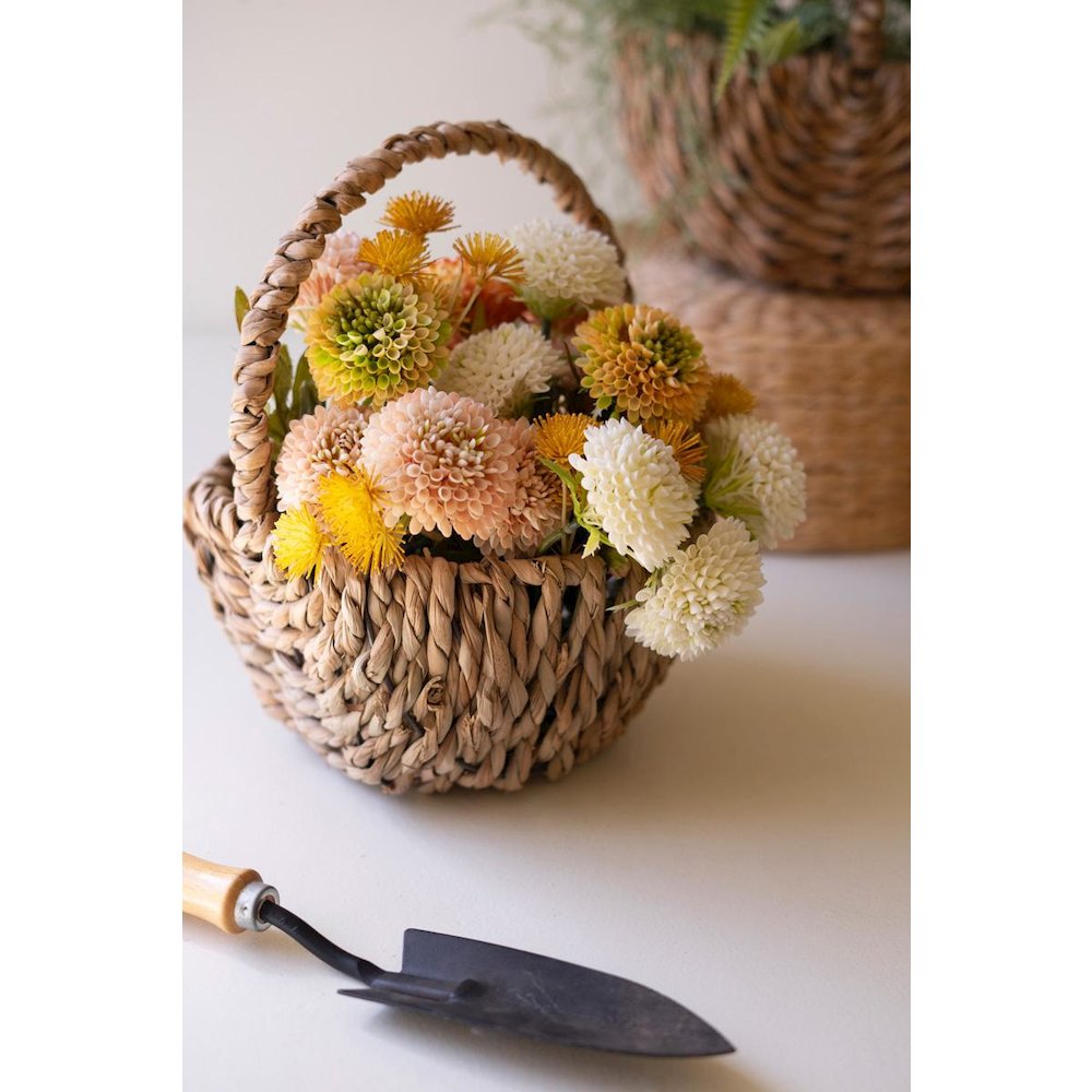 Set Of Three Woven Seagrass Baskets With Handles