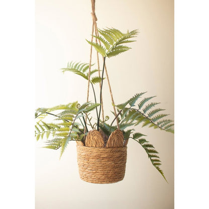 Woven Seagrass Hanging Planter Basket