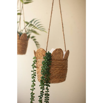 Woven Seagrass Hanging Planter Basket