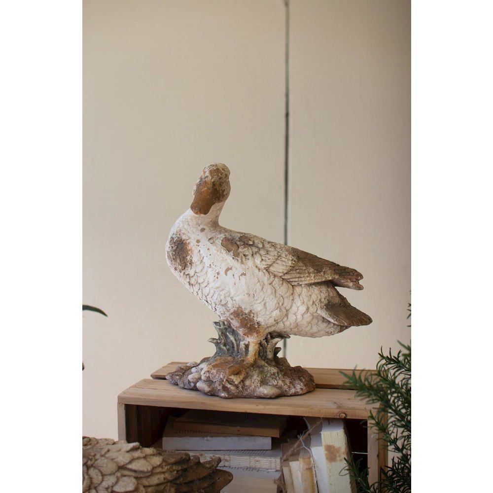 Faux Concrete Duck - Head To The Side