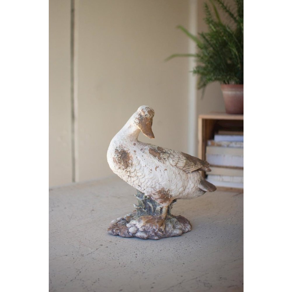 Faux Concrete Duck - Head To The Side