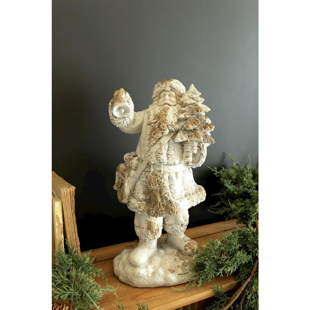 Faux Concrete Santa 18"t