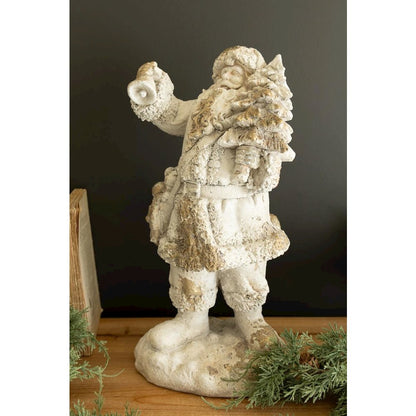 Faux Concrete Santa 18"t