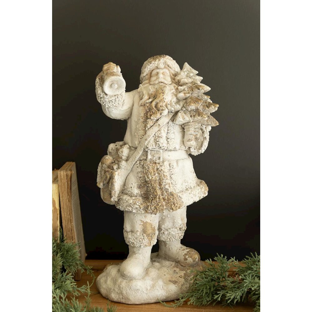 Faux Concrete Santa 18"t