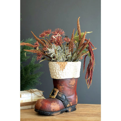 Faux Concrete Santa Boot