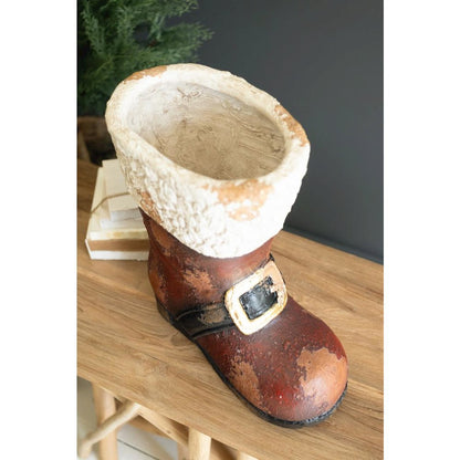 Faux Concrete Santa Boot