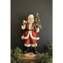 Faux Concrete Santa with Bell
