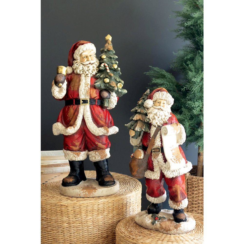 Faux Concrete Santa with Bell
