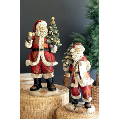 Faux Concrete Santa with Bell