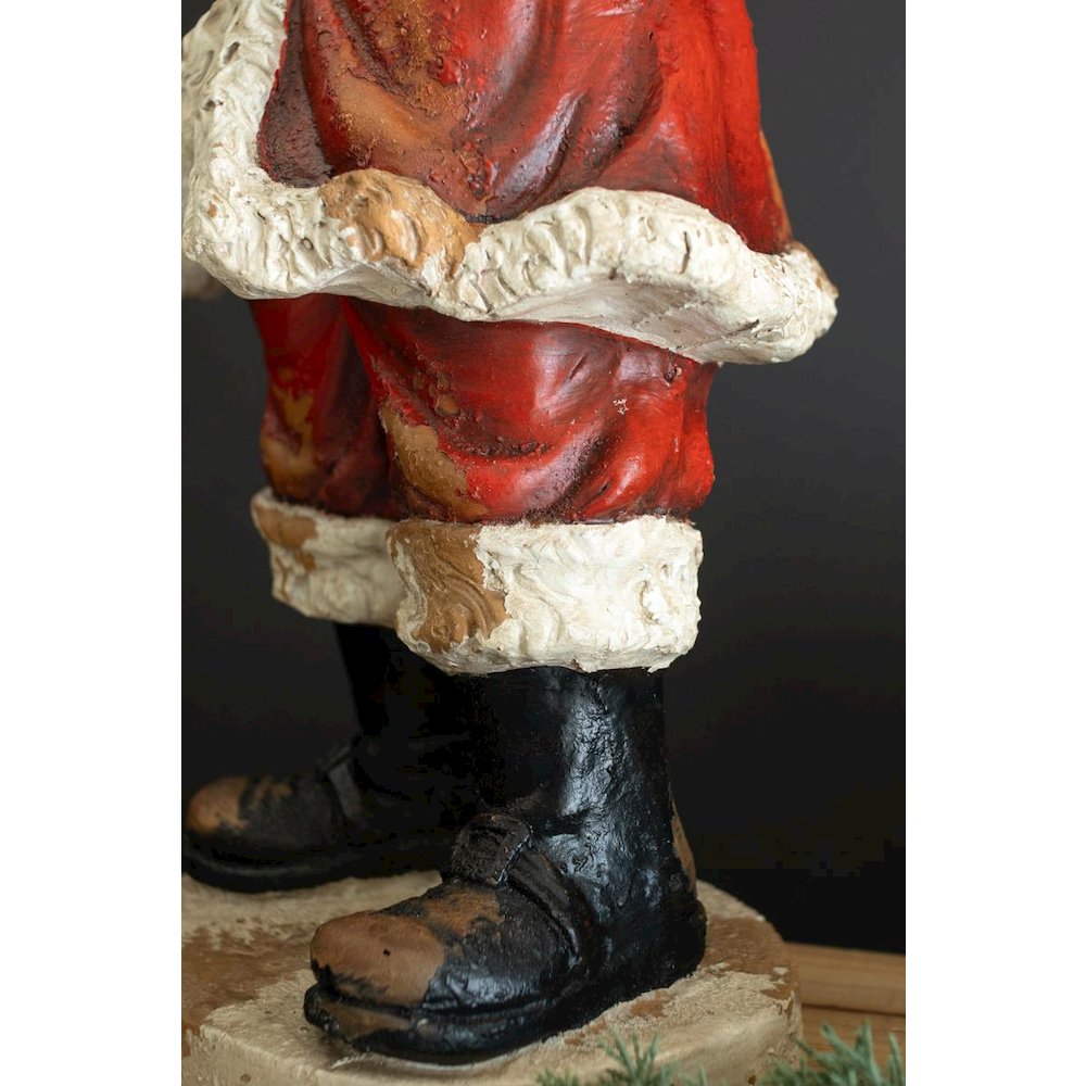 Faux Concrete Santa with Bell