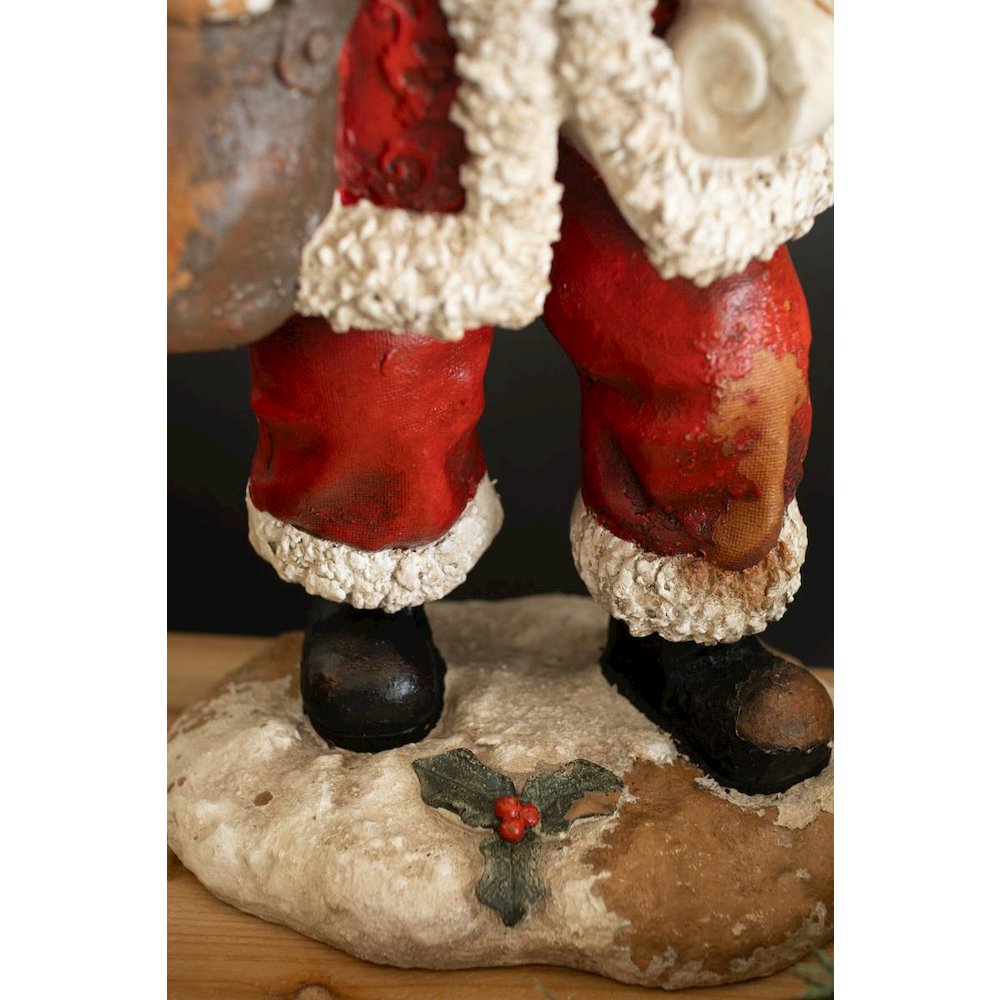 Faux Concrete Santa with List