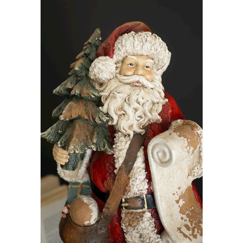 Faux Concrete Santa with List