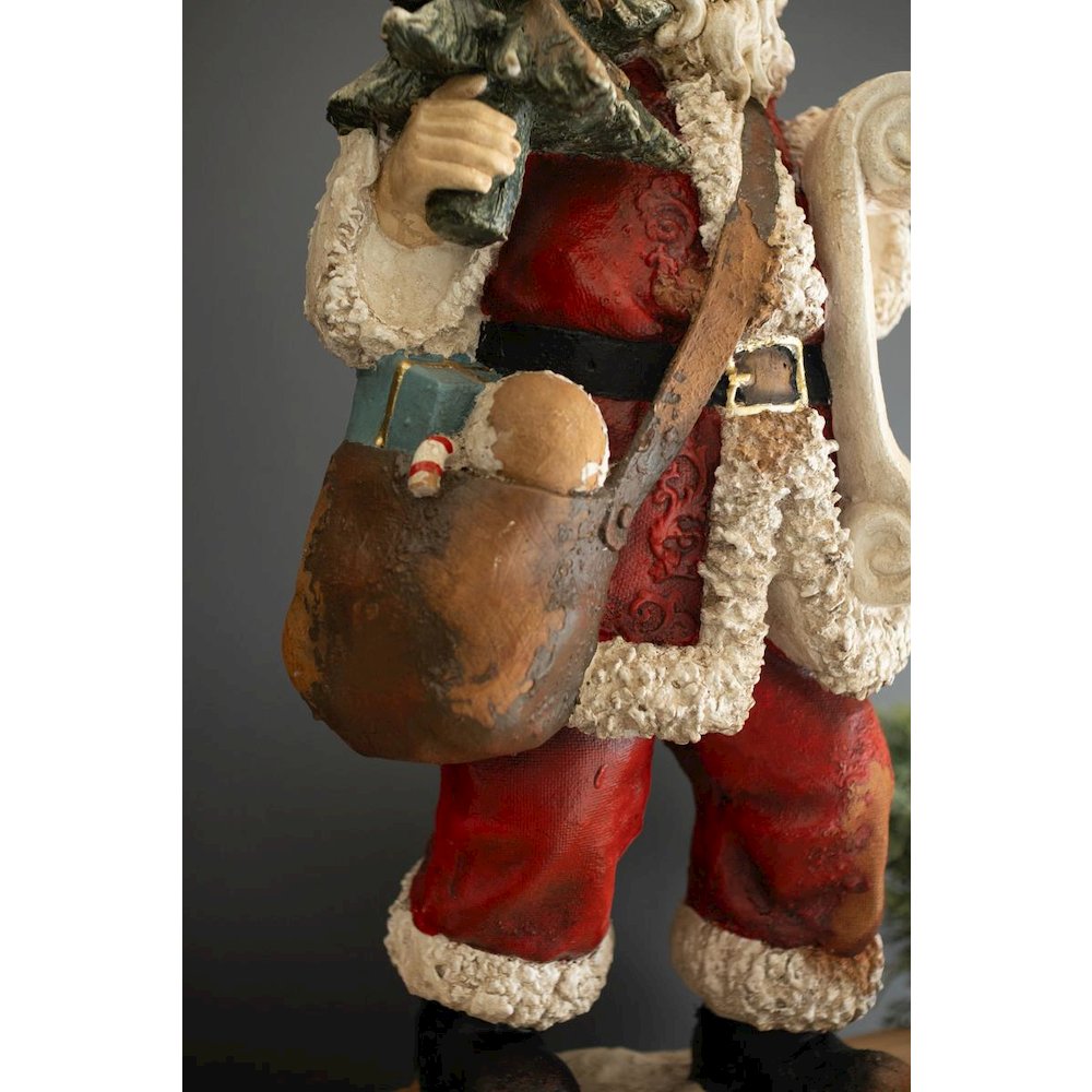 Faux Concrete Santa with List