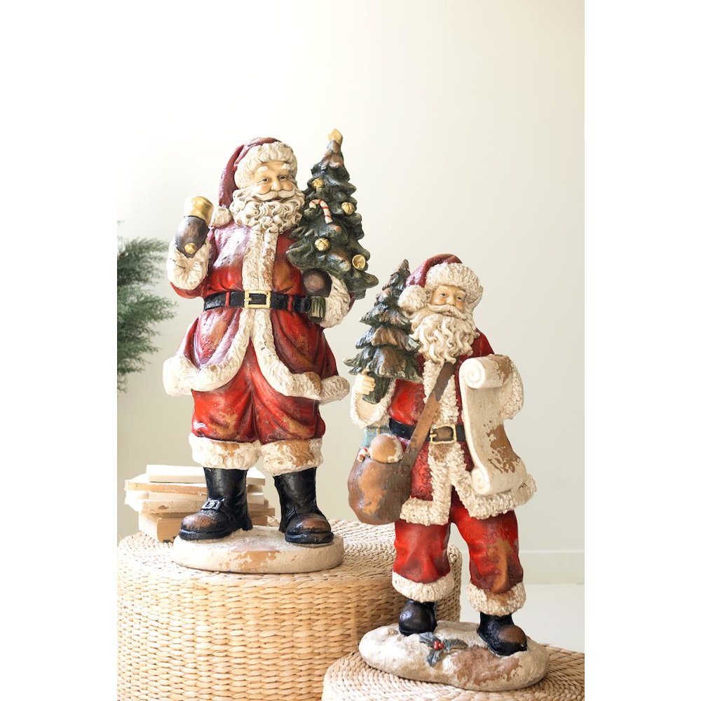 Faux Concrete Santa with List