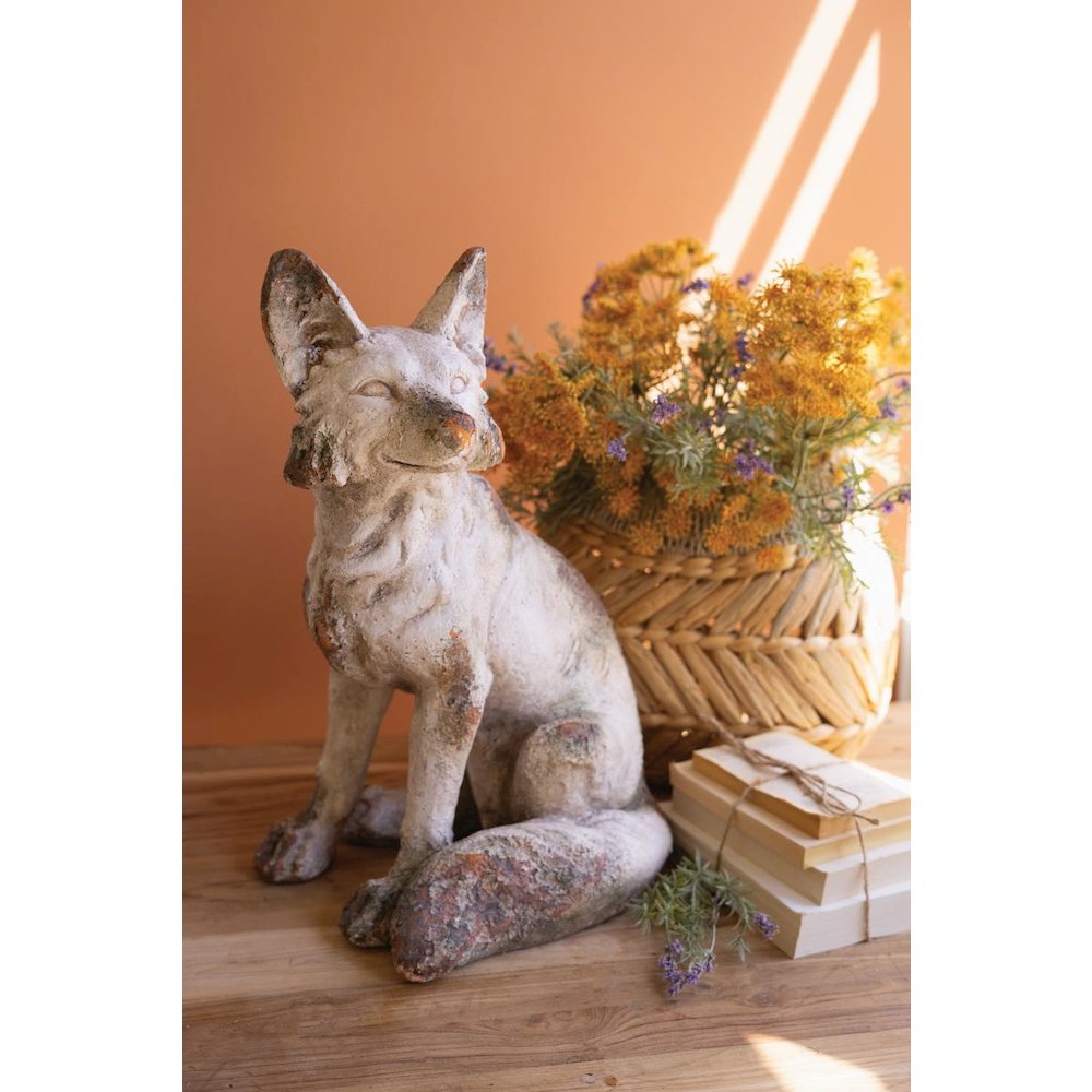 Faux Concrete Fox Sitting #2