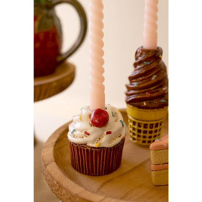 Set Of Three Dessert Ceramic Taper Holders