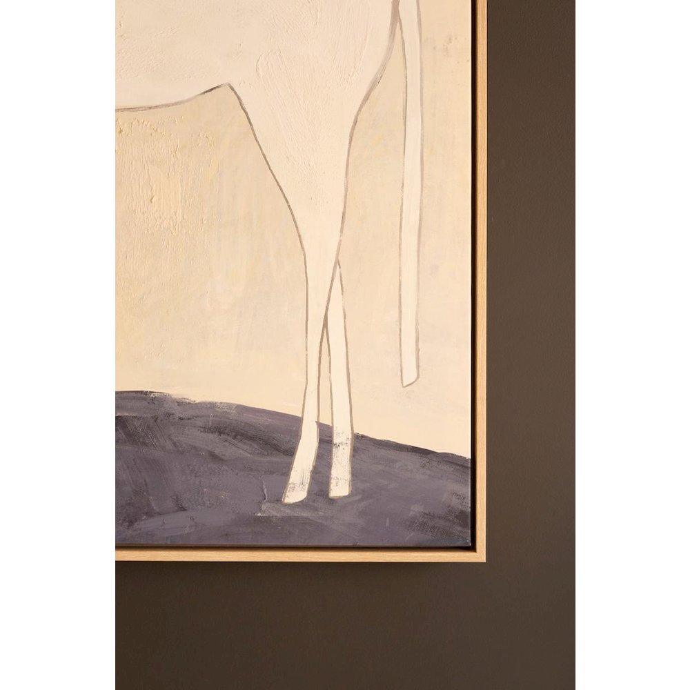 Framed Painting Three White Horses