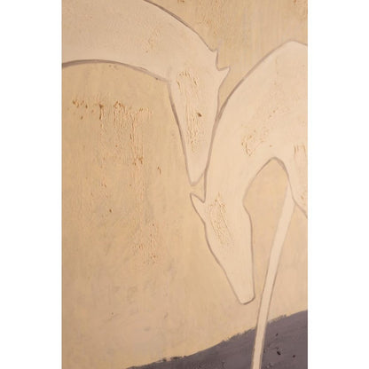 Framed Painting Three White Horses