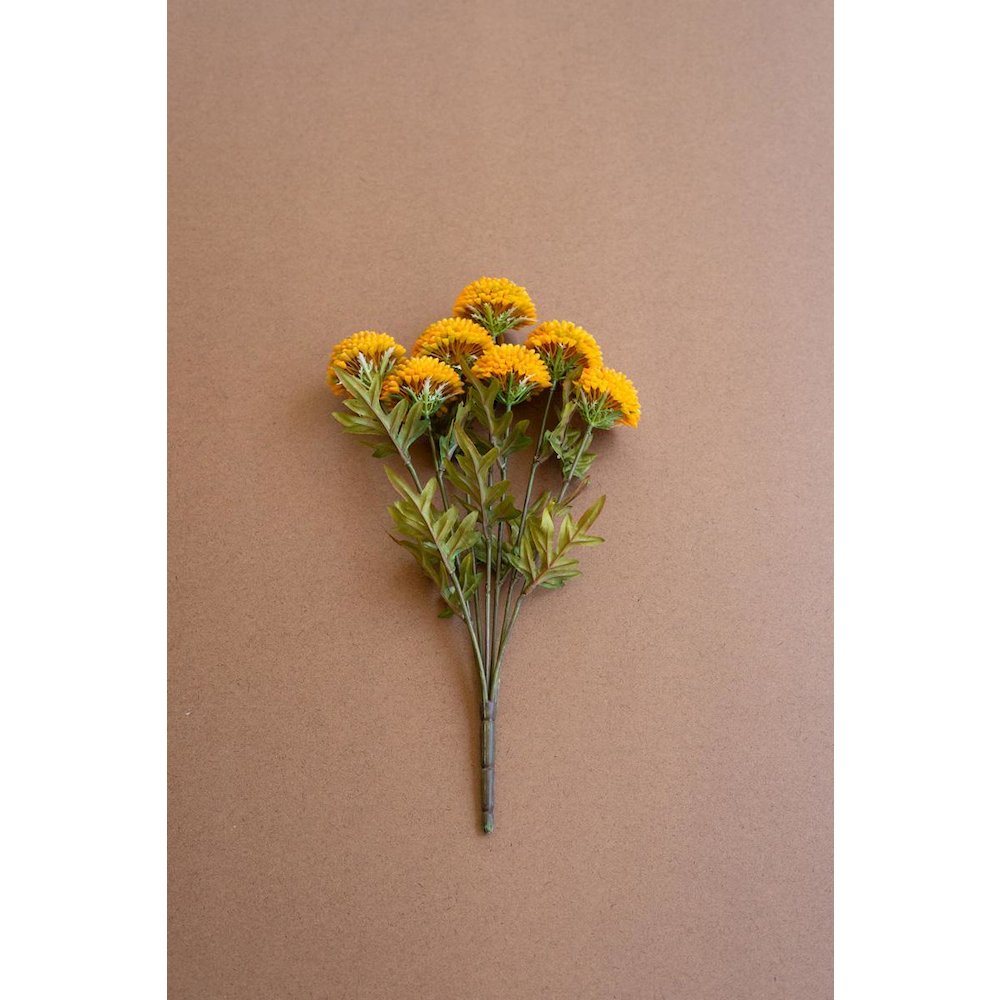 Bundle of Seven Artificial Dalhias - Mustard