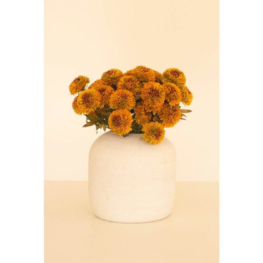 Bundle of Seven Artificial Dalhias - Mustard
