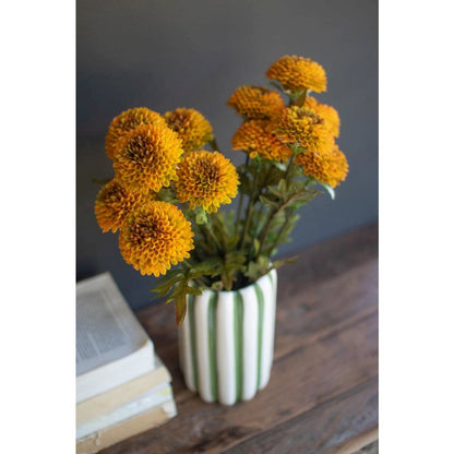 Bundle of Seven Artificial Dalhias - Mustard
