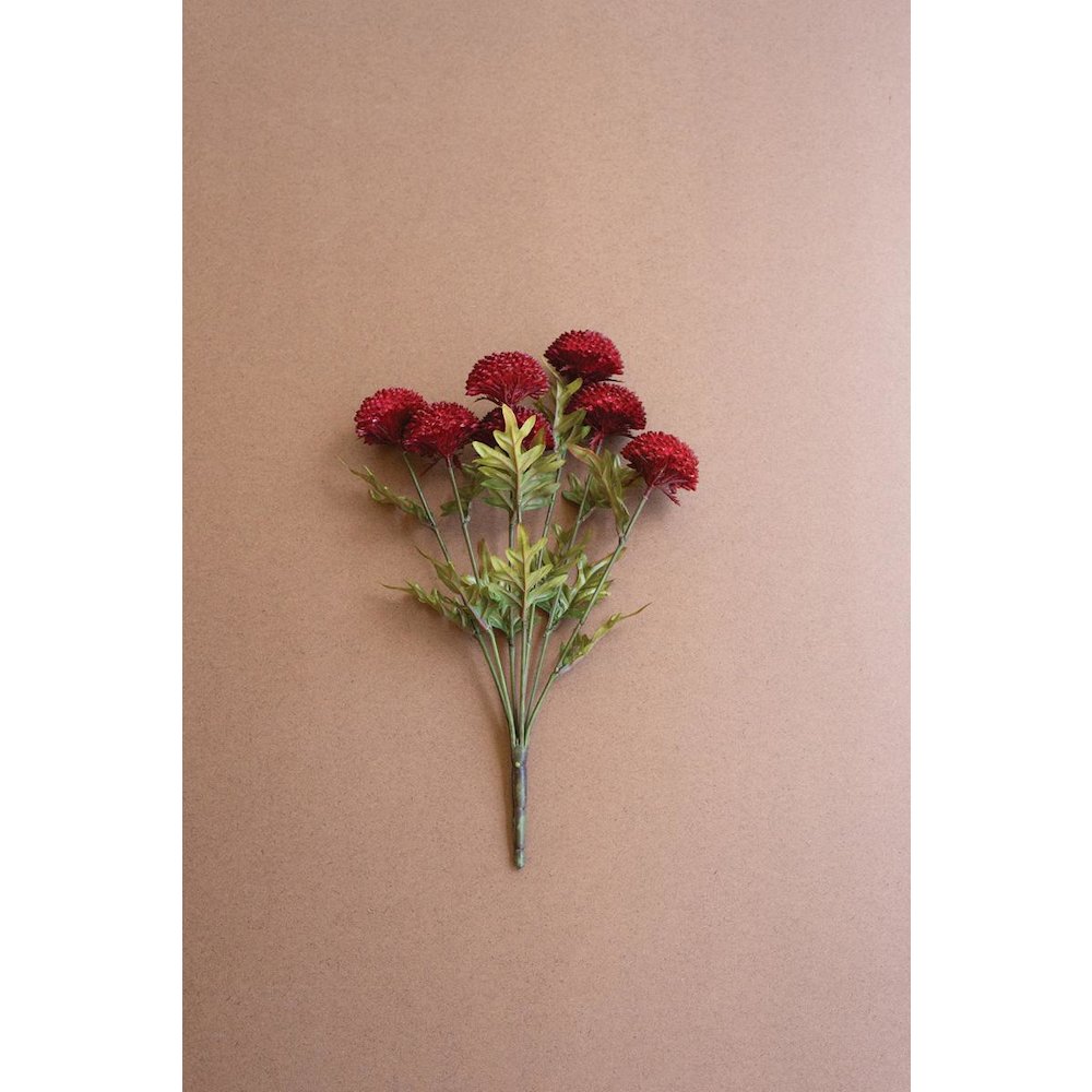 Bundle of Seven Artificial Dalhias - Red