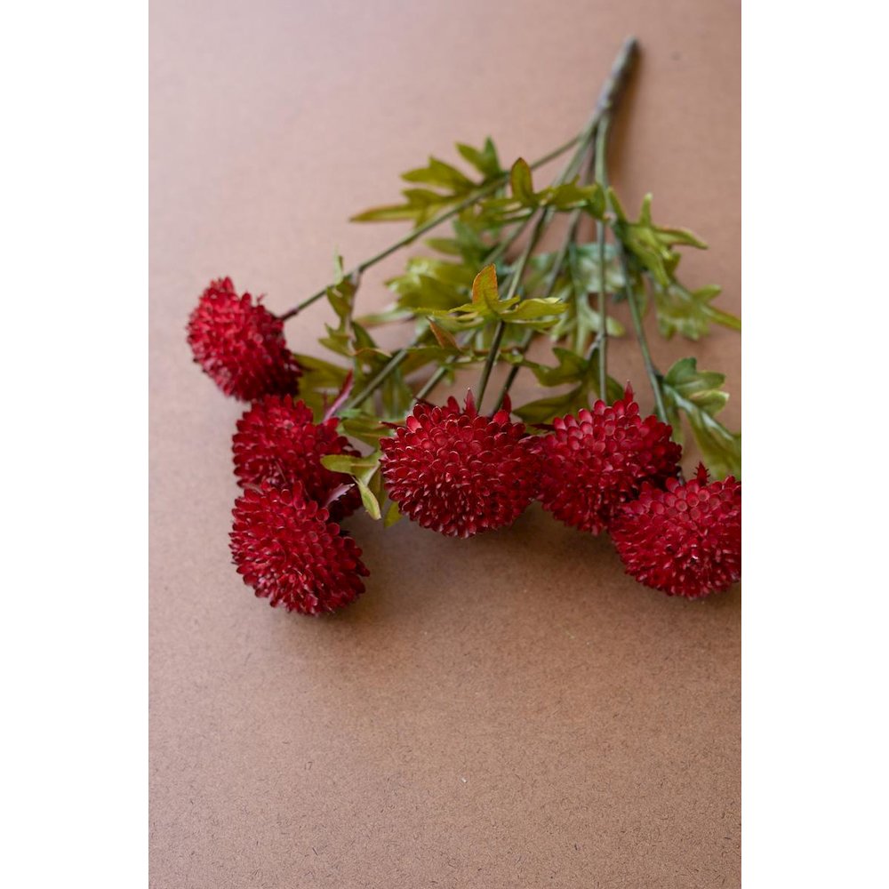 Bundle of Seven Artificial Dalhias - Red
