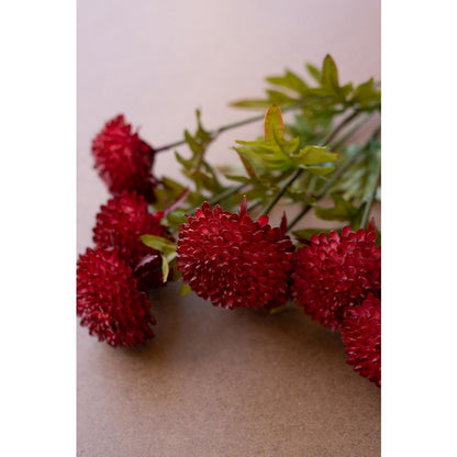 Bundle of Seven Artificial Dalhias - Red