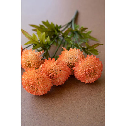 Bundle of Seven Artificial Dalhias - Orange