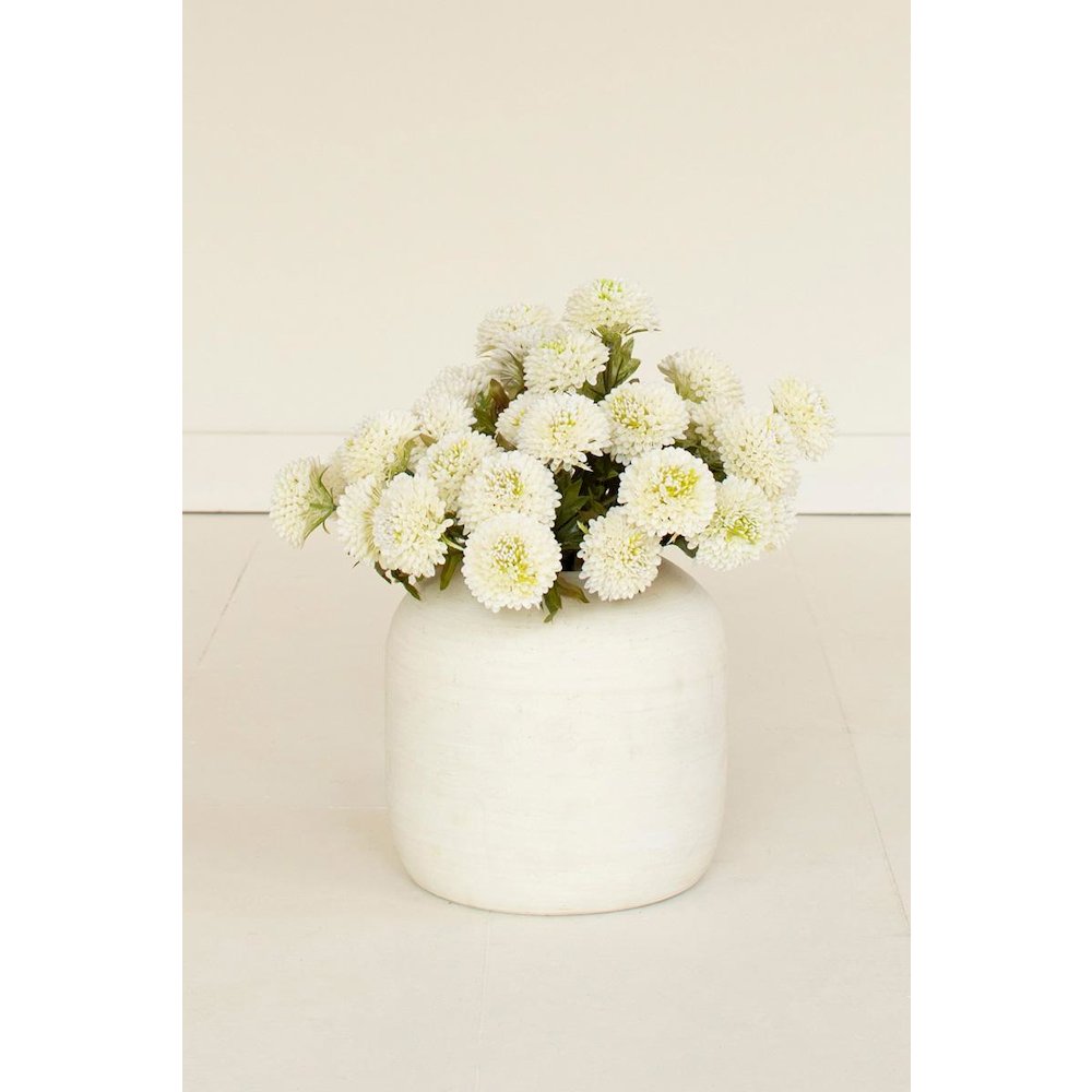 Bundle of Seven Artificial Dalhias - White