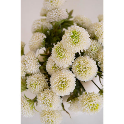 Bundle of Seven Artificial Dalhias - White