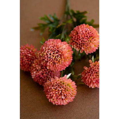 Bundle of Seven Artificial Dalhias - Blush