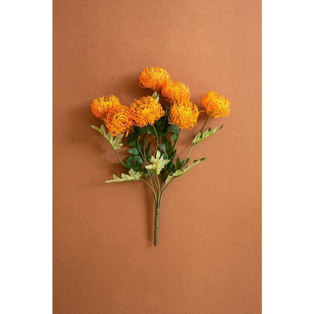 Artificial Pin Cushion Protea - Orange