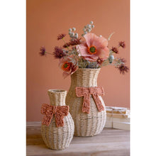 Set of Two Twisted Paper Vases with Bows