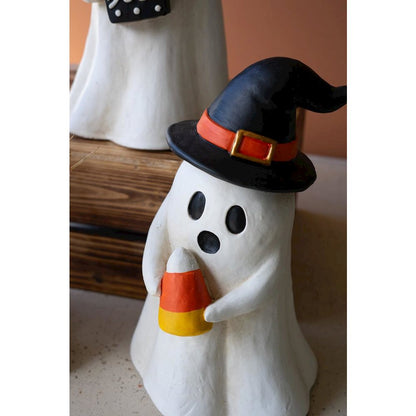 Set Of Two Resin Halloween Ghosts