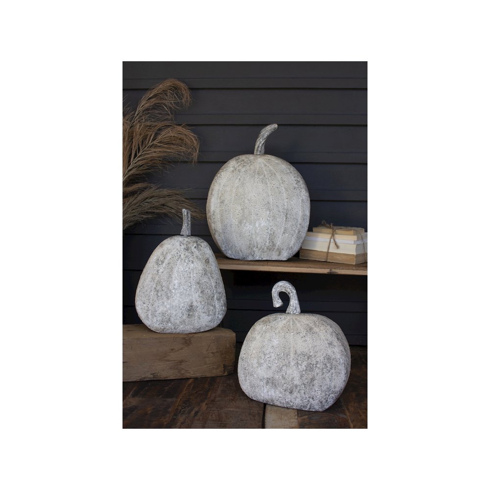 Set Of Three Rustic Metal Pumpkins