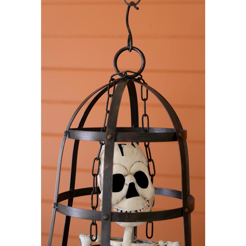 Halloween Skeleton in a Cage