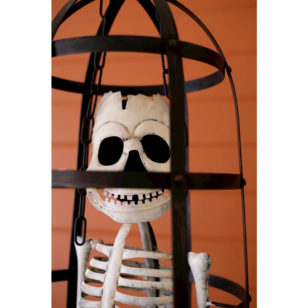 Halloween Skeleton in a Cage