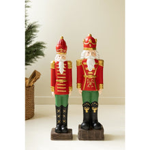 Set Of Two Faux Concrete Christmas Soldiers