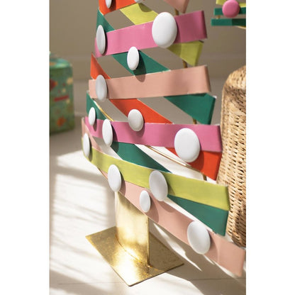 Set of Two Painted Metal Christmas Trees #2