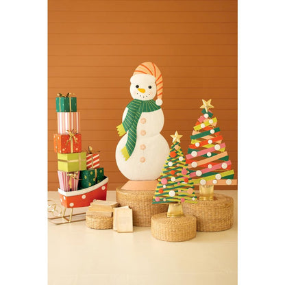 Set of Two Painted Metal Christmas Trees #2